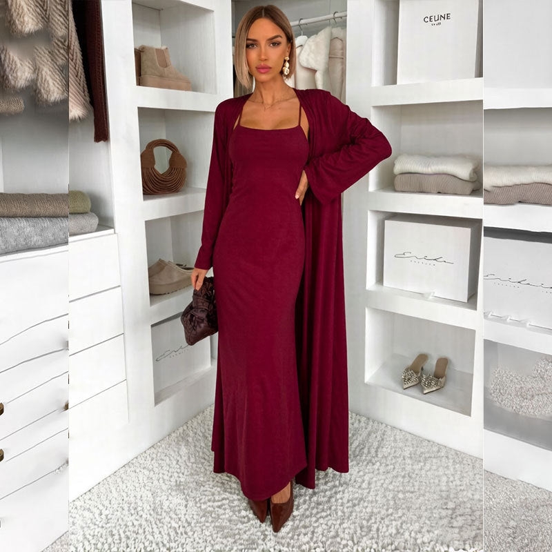 Damen Langes Maxikleid mit umschmeichelndem Schnitt Drune