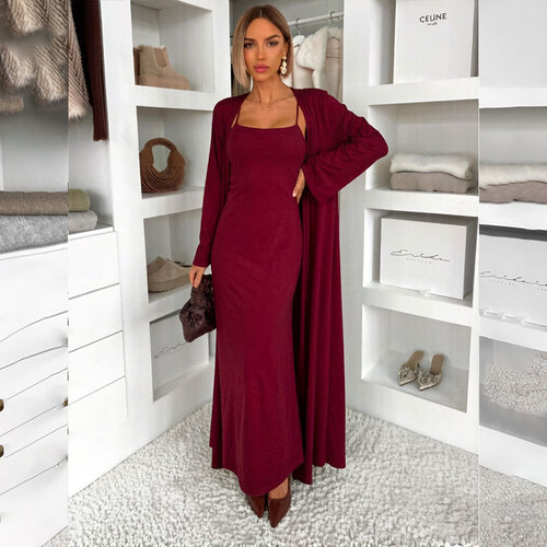Damen Langes Maxikleid mit umschmeichelndem Schnitt Drune