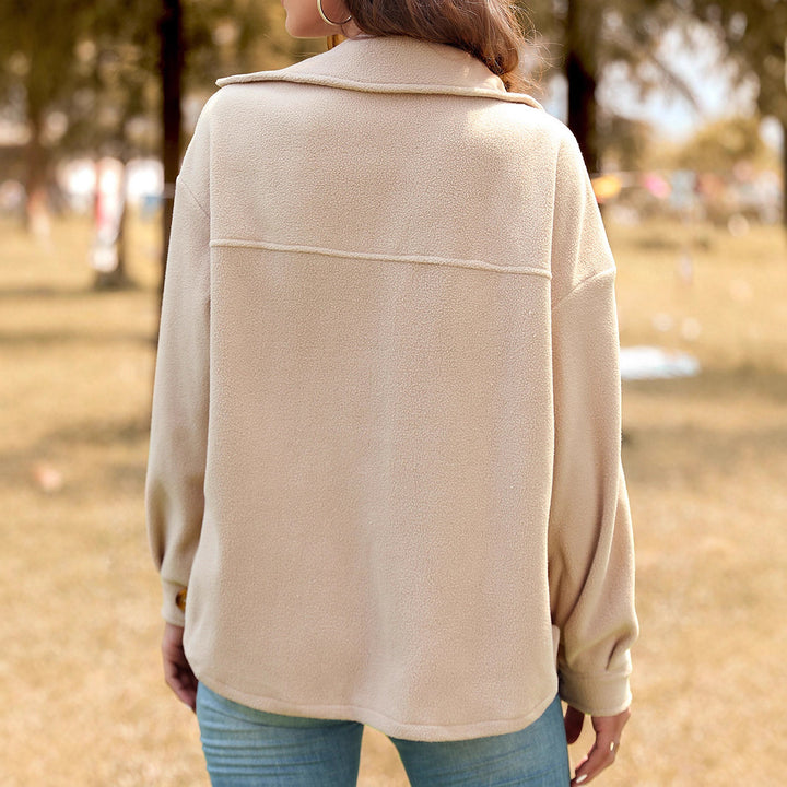 Damen Flauschige Oversized Jacke Drune