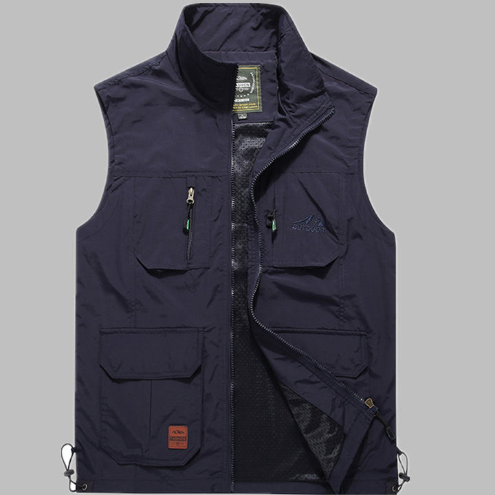 Herren Outdoor‑Utility‑Weste mit multifunktionalen Taschen und atmungsaktivem Meshfutter Drune