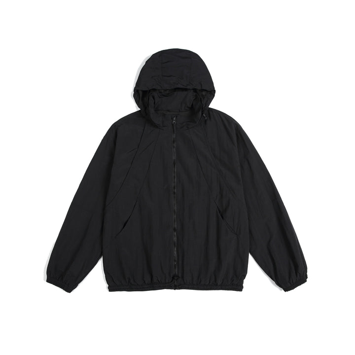 Unisex Leichte Kapuzenjacke im Oversize-Parka-Stil mit Tunnelzugbund Drune