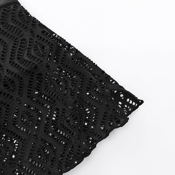 Damen Bade-Shorts mit gehäkeltem Design und elastischem Bund Drune