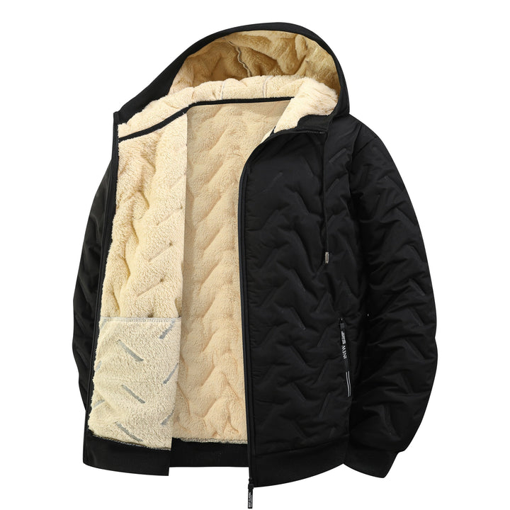 Herren Steppjacke mit Kapuze und extraweichem Teddy-Innenfutter Drune