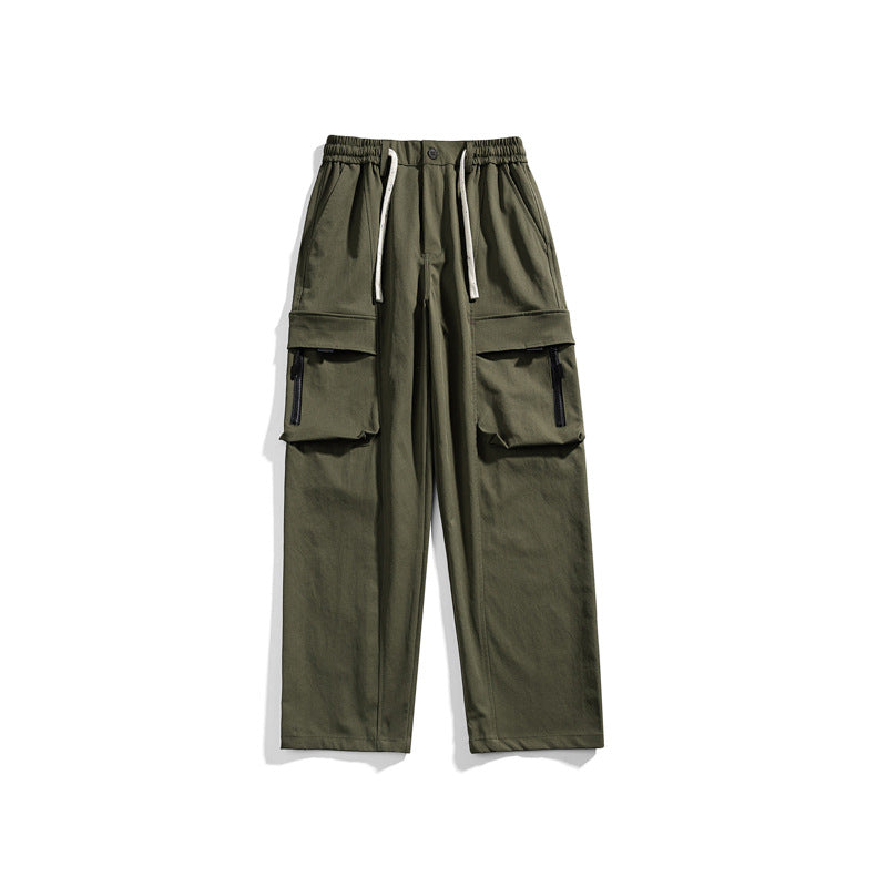 Herren Cargohose im Relaxed-Fit mit elastischem Tunnelzugbund und multifunktionalen Klapp- sowie Reißverschlusstaschen Drune