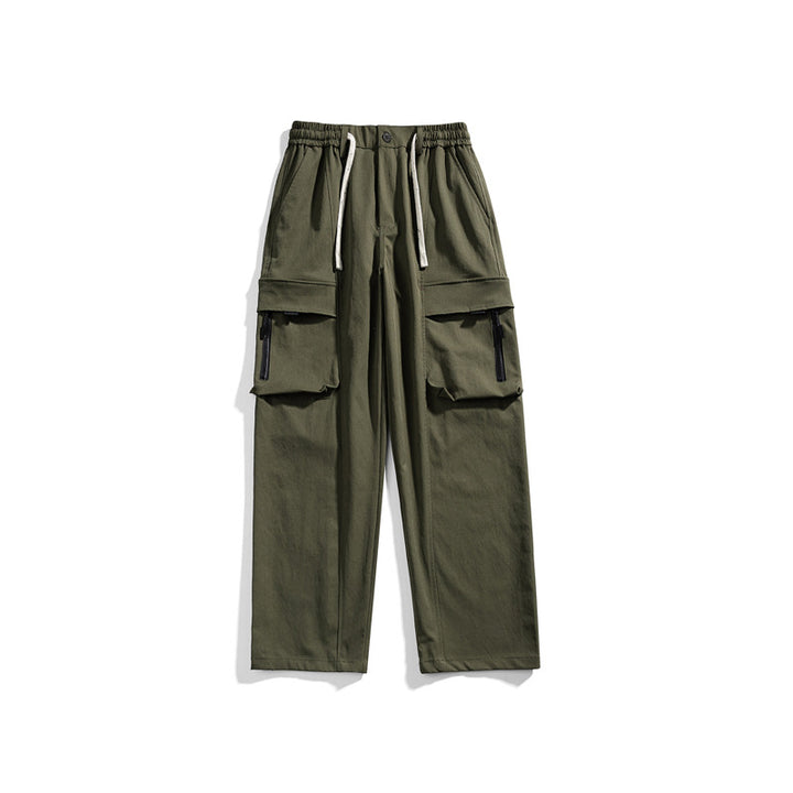 Herren Cargohose im Relaxed-Fit mit elastischem Tunnelzugbund und multifunktionalen Klapp- sowie Reißverschlusstaschen Drune