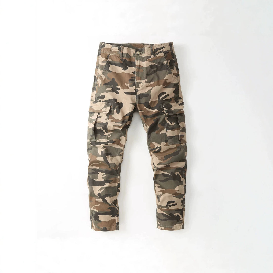 Herren Cargohose mit Tarnmuster und mehreren Utility-Taschen Drune