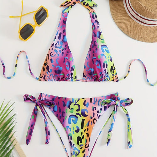 Damen Triangel-Bikini mit verspielten Schleifen Drune