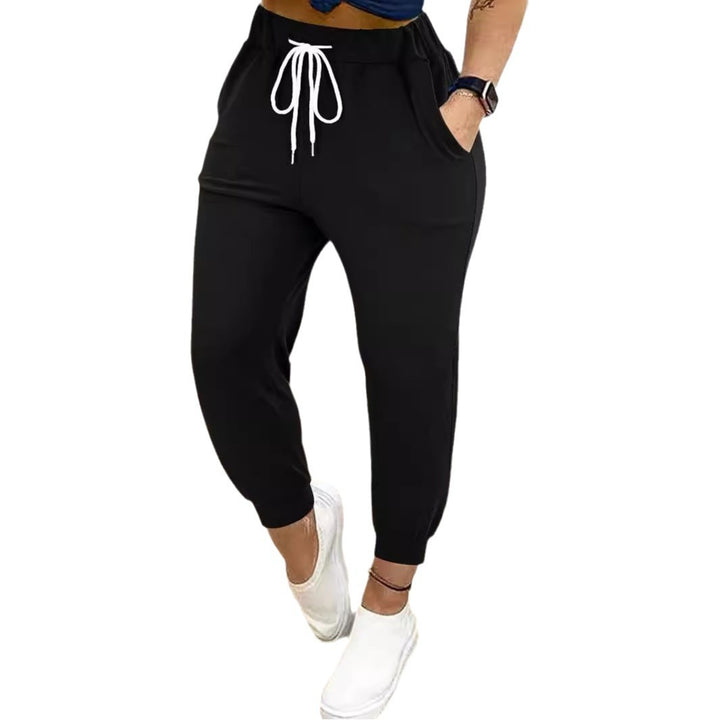 Damen Lässige Jogginghose mit Kordelzug, elastischem Komfortbund und schmalem Bündchen Drune