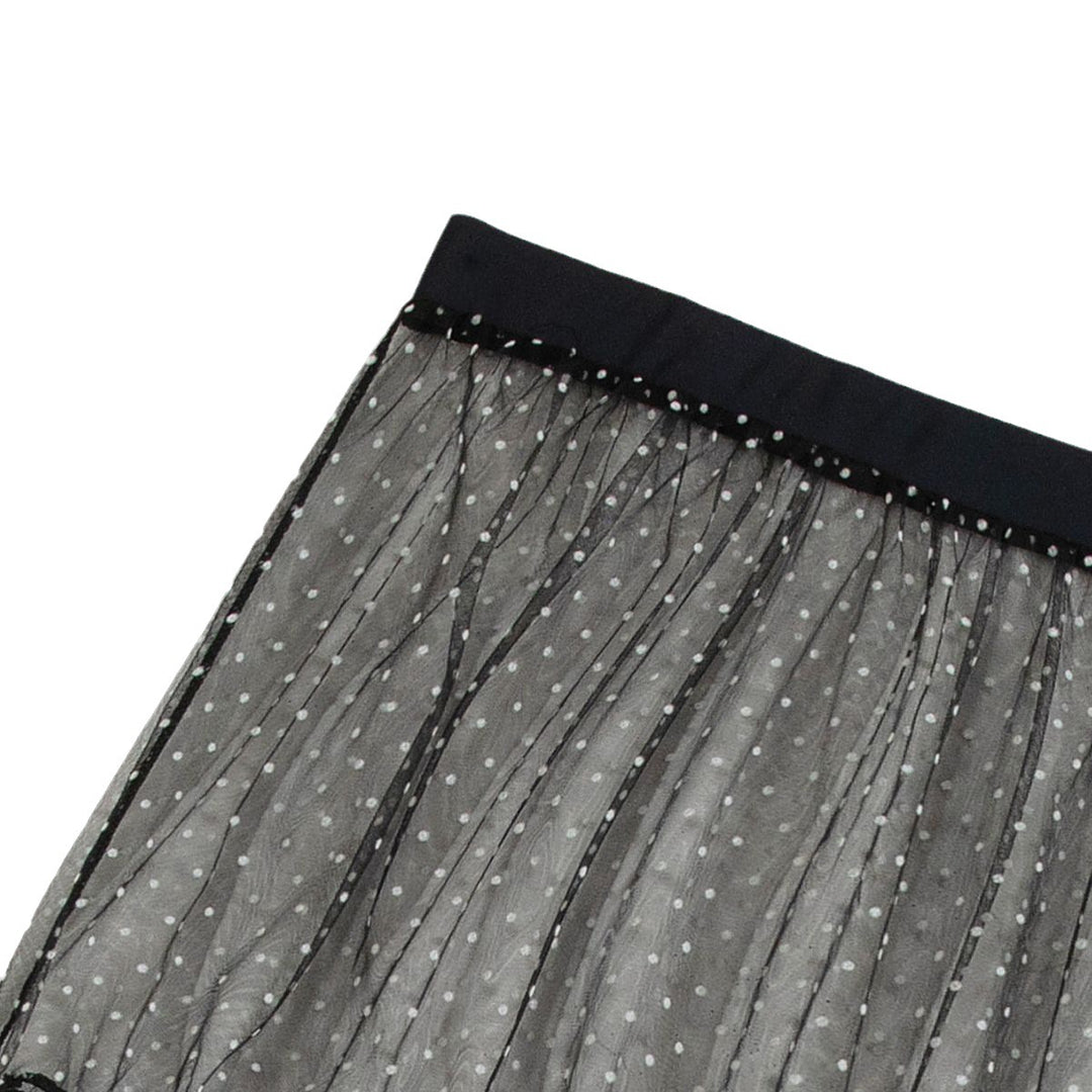 Damen transparenter Strandrock mit Punkten Drune