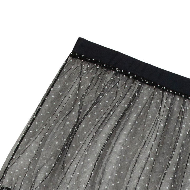 Damen transparenter Strandrock mit Punkten Drune
