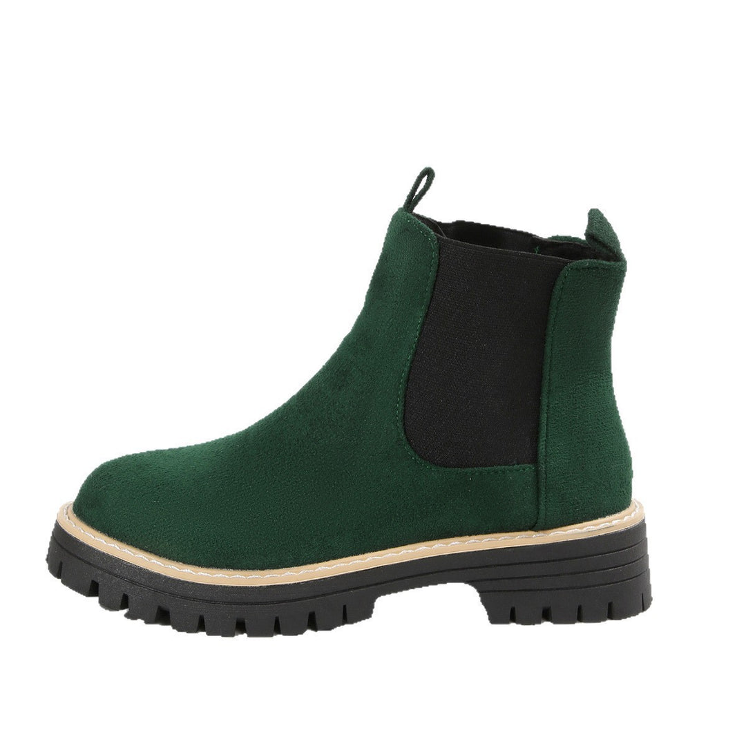 Damen nan Chelsea-Boots mit profilierter Traktorsohle und elastischen Seiteneinsätzen Drune