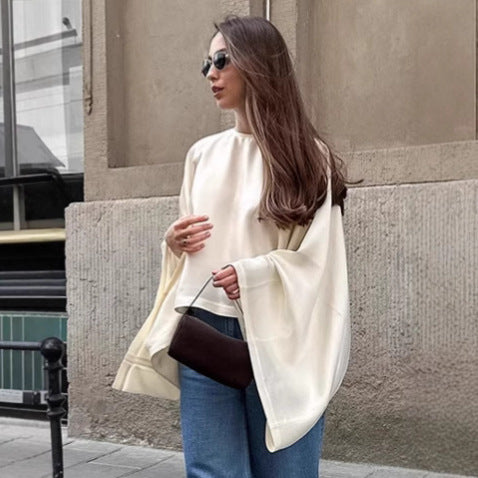 Damen Oversized Sweatshirt mit weitem Schnitt und eleganten Ärmeln Drune