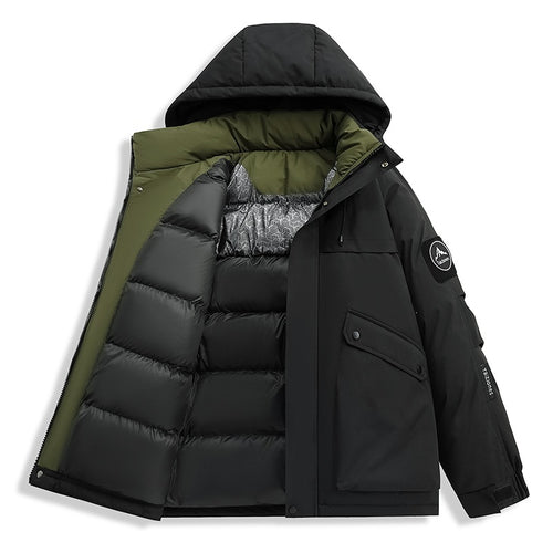 Herren Wetterfeste Funktions-Parka mit Thermofutter, Kapuze & Utility-Taschen Drune