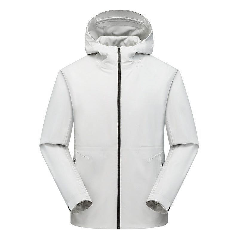 Herren Ultraleichte Softshell-Kapuzenjacke mit nahtverdecktem Reißverschluss und ergonomischer Kapuze Drune