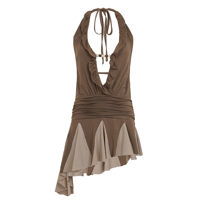 Damen Badeoberteil mit verführerischem Halter-Design und asymmetrischem Saum Drune