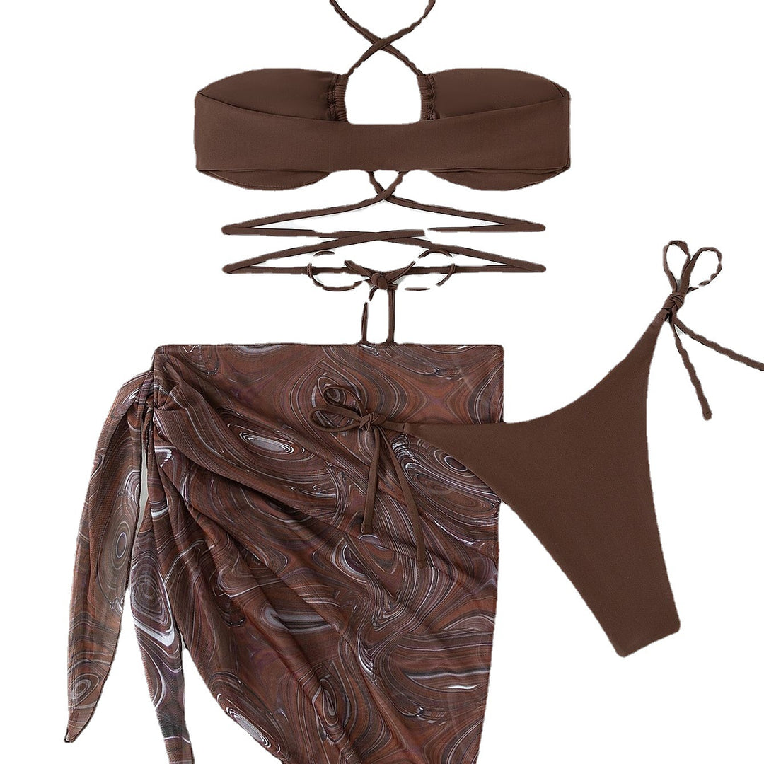 Damen Triangel-Bikini mit raffiniertem Wickeldesign Drune