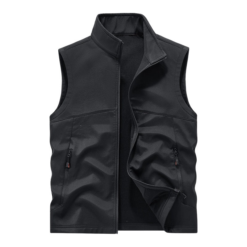 Herren Softshell-Weste mit Fleece-Innenfutter, winddicht und wasserabweisend Drune