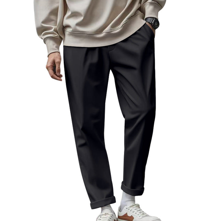 Herren elegante Chino-Hose mit bequemem Bund und modischem Schnitt Drune