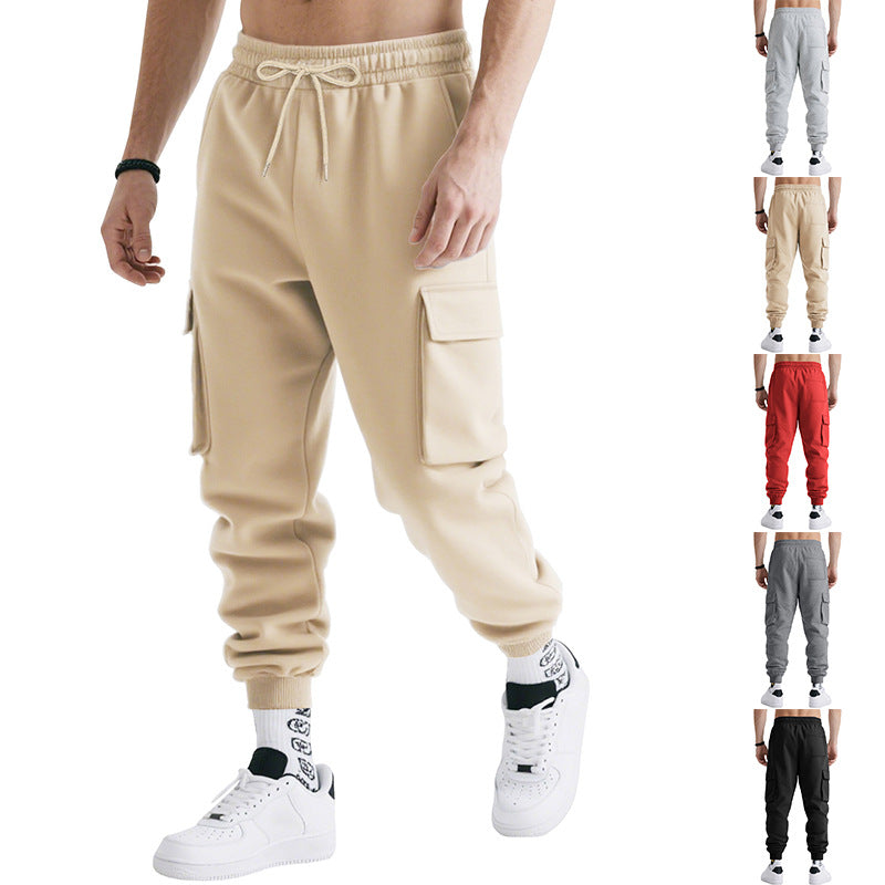 Herren nan multifunktionale leistungsstarke Jogginghose mit großzügigen Klappfächern elastischem Tunnelzug und konischem Beinabschluss Drune