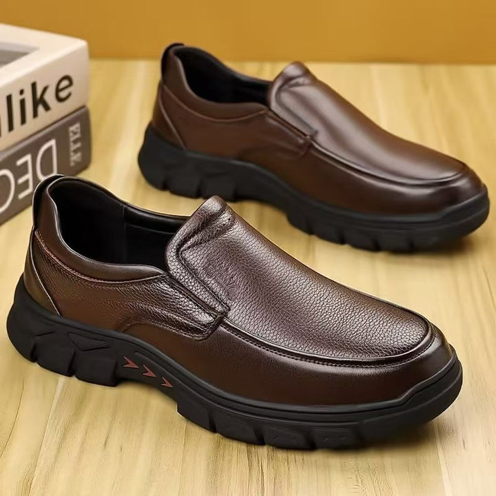 Herren Elegante Slip-On Lederschuhe Drune
