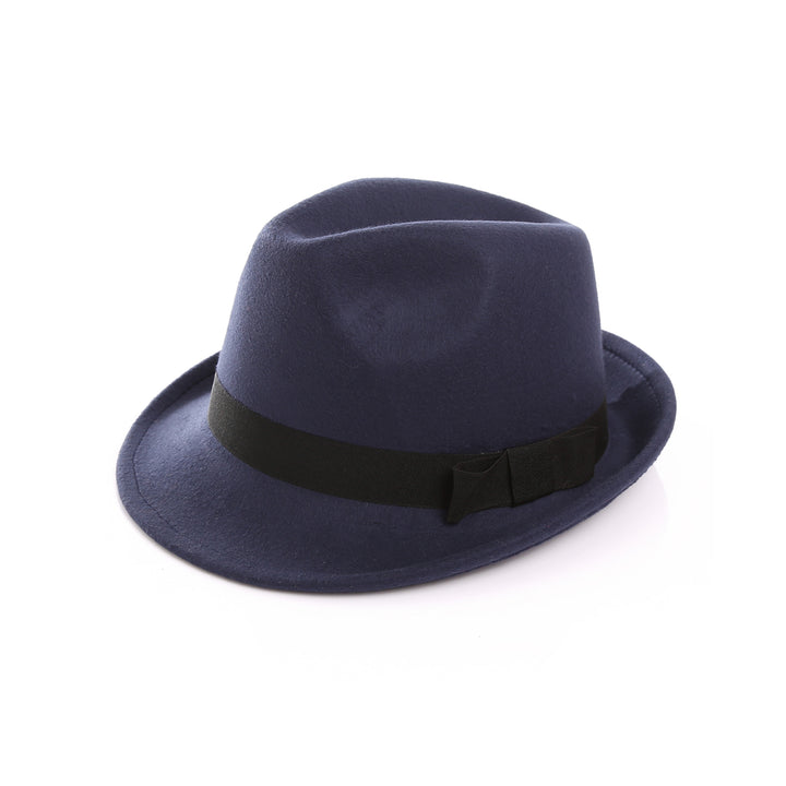 Damen Fedora-Hut aus hochwertigem Wollmix mit stilvollem Band Drune