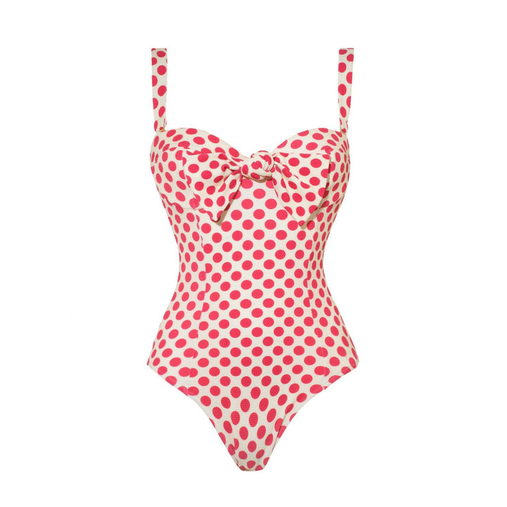 Damen Bikiniset mit herzförmigen Mustern und Rüschenrock Drune
