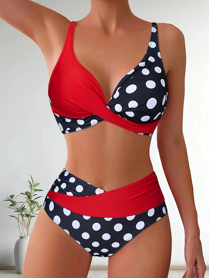 Damen Hochtailliertes Bikini-Set mit betontem Wickeldesign Drune