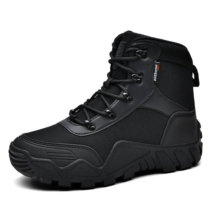 Herren taktische Stiefel mit verstärktem Knöchelschutz und rutschfester Sohle Drune