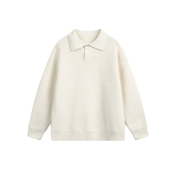 Damen Grobstrick-Polo mit Kentkragen und Oversize-Silhouette Drune