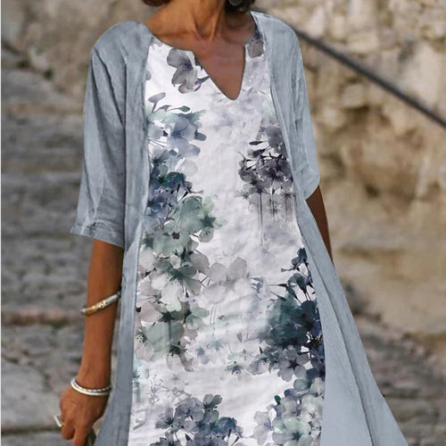 Damen Sommerkleid mit floralem Design und luftiger Schnittführung Drune