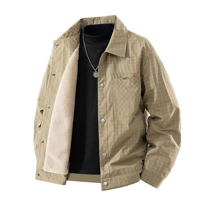 Men's  quilted sherpa-lined coach jacket Drune