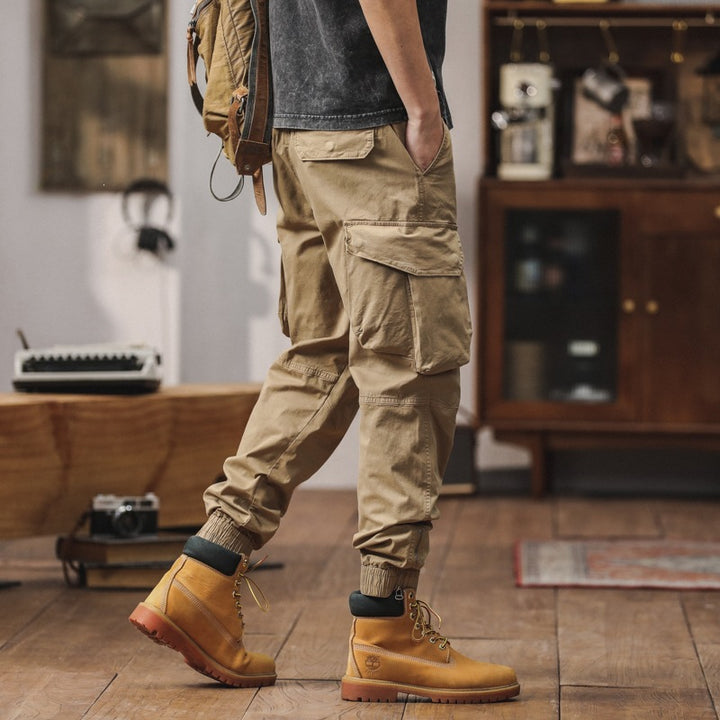Herren Multifunktionale Cargohose mit elastischem Bund Drune