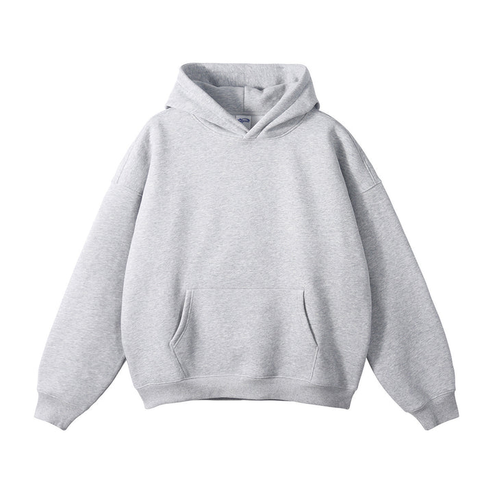 Unisex nan oversized Kapuzenpullover mit Kängurutasche und gerippten Bündchen Drune