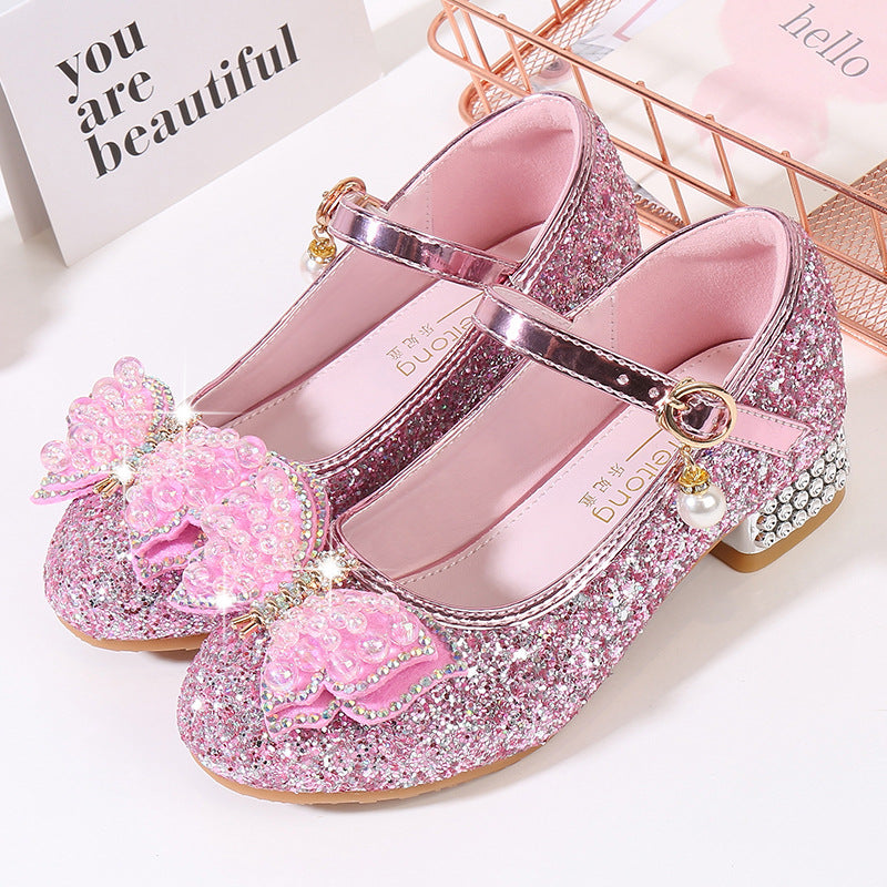 Mädchen Ballerina Schuhe mit Glitzer und schimmernden Applikationen Drune