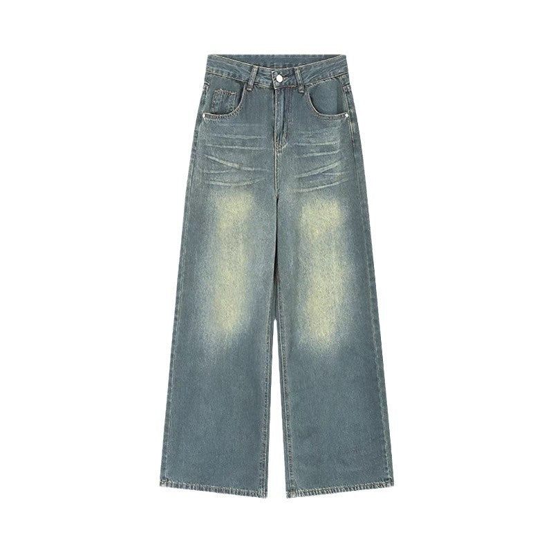 Damen Weit geschnittene Jeans mit Vintage-Effekten Drune