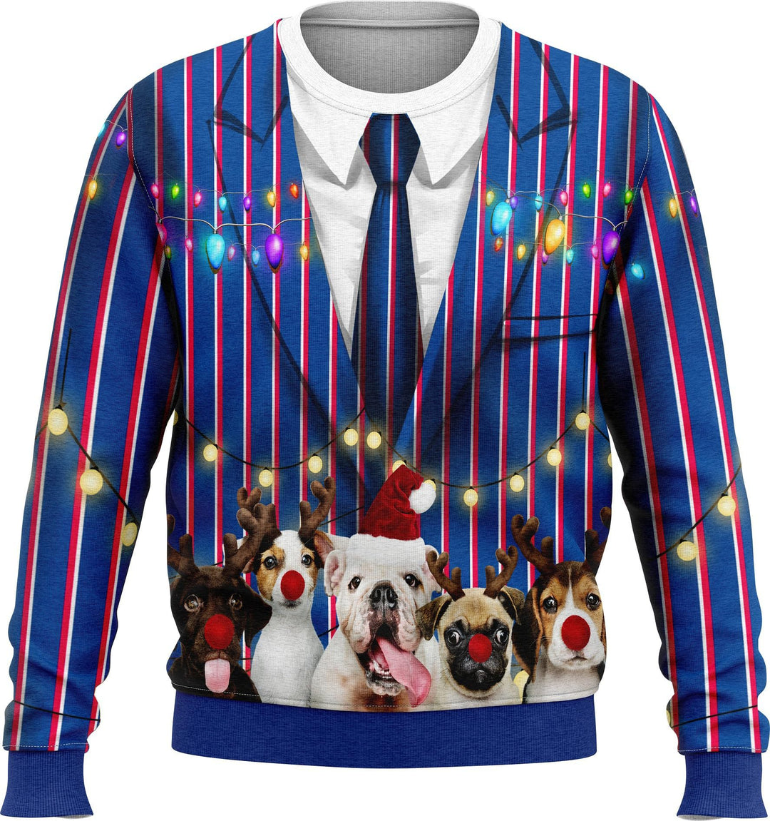 Damen Festlicher Weihnachts-Pullover im Anzug-Stil Drune
