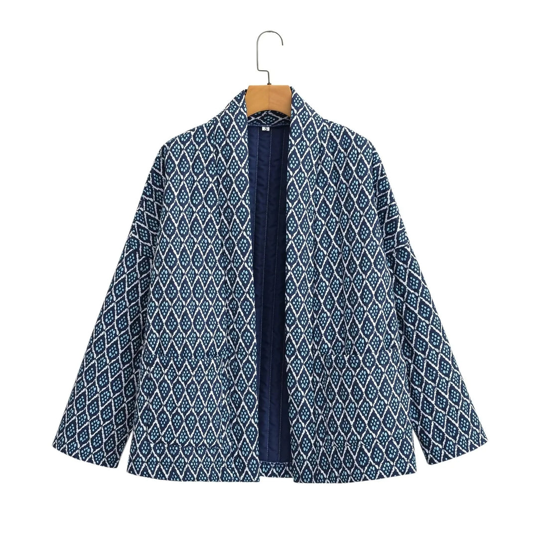 Damen Modische Steppjacke mit einzigartigem grafischem Muster Drune