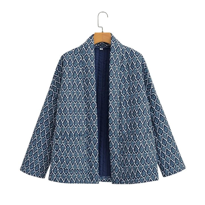 Damen Modische Steppjacke mit einzigartigem grafischem Muster Drune