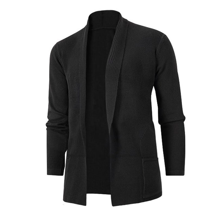 Herren modische Strickjacke mit offenem Schnitt und praktischen Taschen Drune