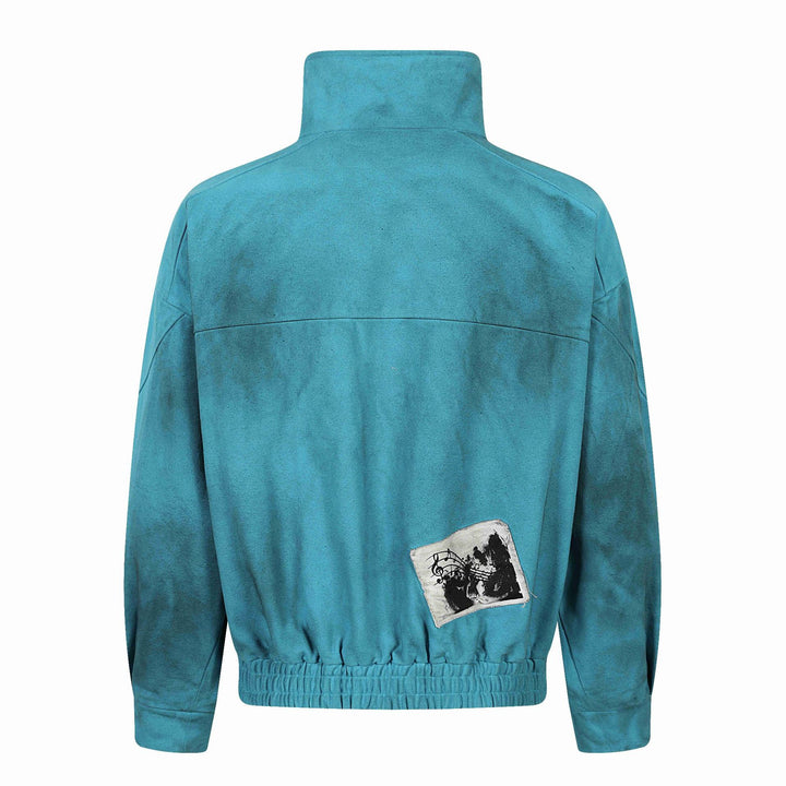 Damen Kurzer Boxy‑Blouson mit hohem Stehkragen, aufgesetzten Patches und elastischem Saum Drune