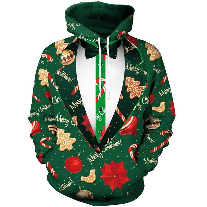 Damen Humorvoller Weihnachts-Kapuzenpullover Drune