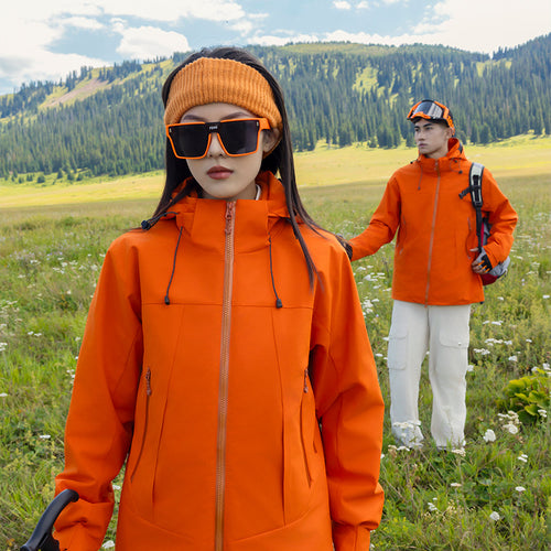 Herren zweilagige Softshell‑Outdoorjacke mit herausnehmbarem Fleece‑Innenlayer, wind‑ und wasserabweisend Drune