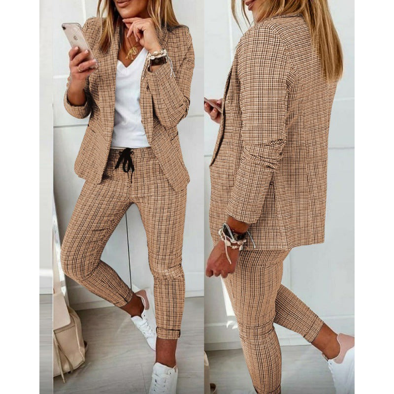 Damen Blazer und Hose Set Drune