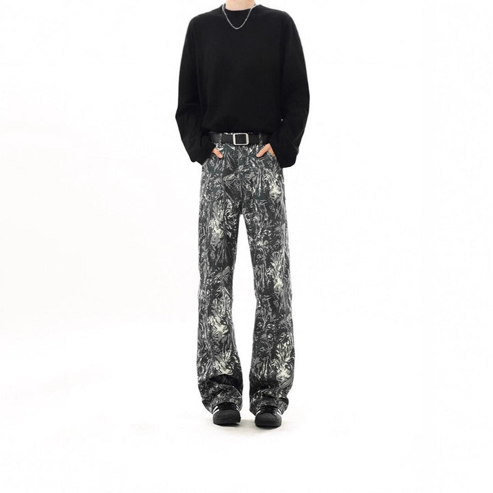 Damen Elegante und bequeme Floral-Print Weitgeschnittene Hose Drune