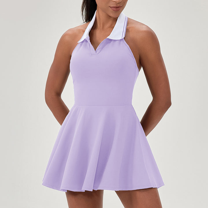 Damen Sportliches Tennis-Kleid mit abnehmbaren Trägern und atmungsaktivem Material Drune