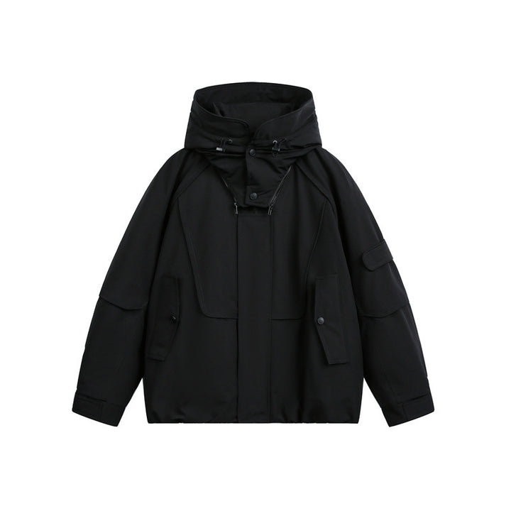 Herren technische Outdoorjacke mit verstellbarer Kapuze und Utility-Taschen Drune