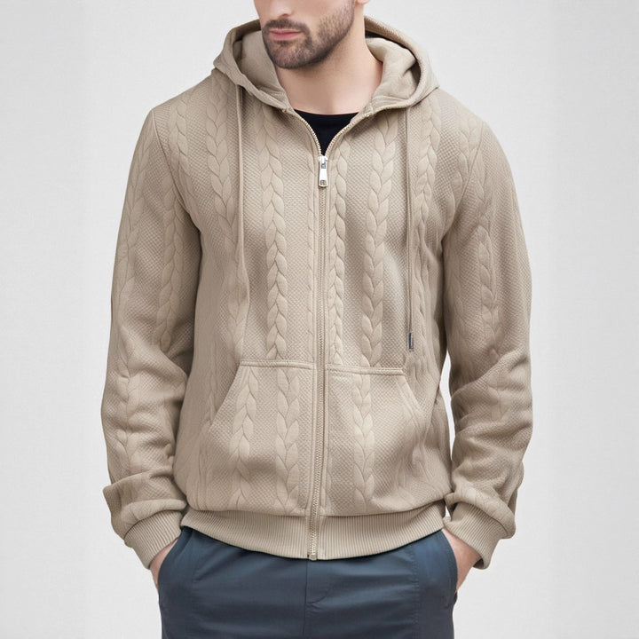 Herren Strickjacke mit Kapuze Drune