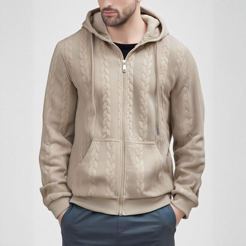 Herren Strickjacke mit Kapuze Drune