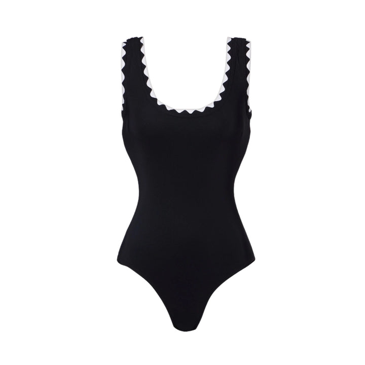 Damen Einteiler Badeanzug mit asymmetrischem Design und passendem Rock Drune
