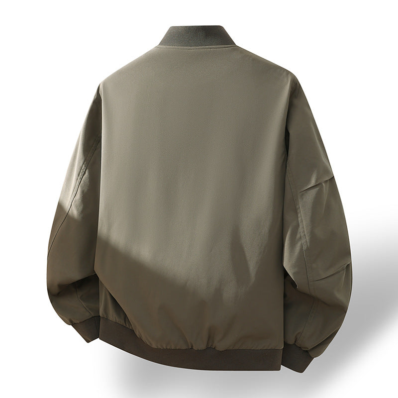 Herren Modische Bomberjacke mit Innenfutter Drune